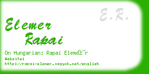 elemer rapai business card